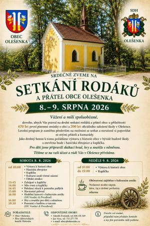 pozvánka na setkání rodáků